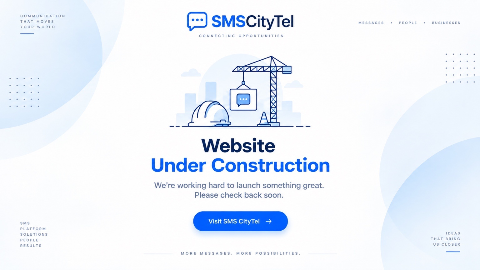 SMS CityTel Website Under Construction